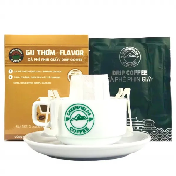 Cà phê phin giấy Gu thơm Greenfields Coffee
