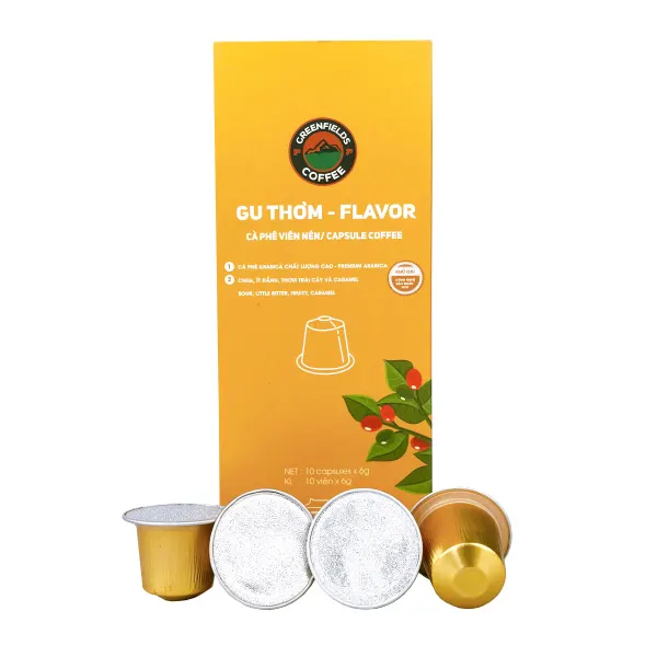 Cà phê viên nén gu thơm Greenfields Coffee dành cho máy Nespresso